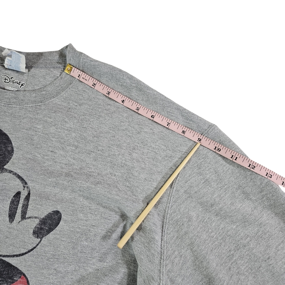 Disney Classic Crew Mickey Mouse Sweatshirt, Heather Grey, 2XL - Picture 12 of 12